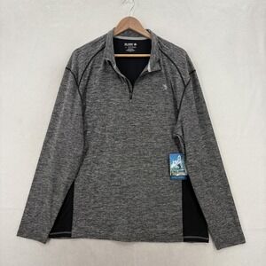Reel Legends Ultra Comfort Pullover Mens Large Gray 1/4 Zip Stretch Fishing Top
